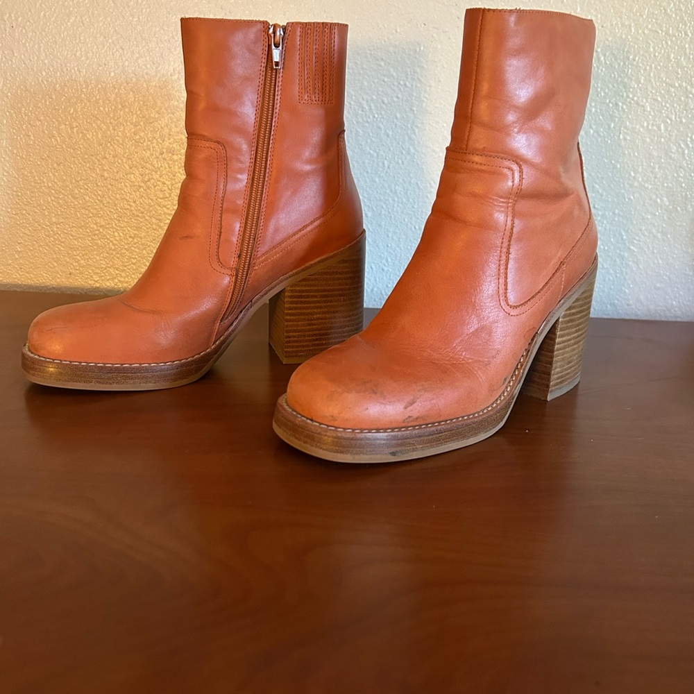 Jeffrey Campbell Leather Platform Ankle Boots